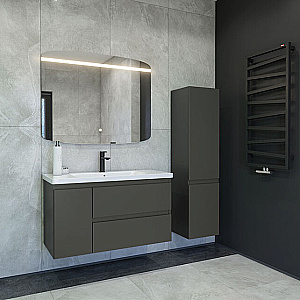 Тумба с раковиной Caprigo Forte 100 два ящика, одна дверь слева, цвет на выбор для ванной в интернет-магазине Sanbest