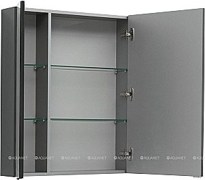 Зеркальный шкаф Aquanet Алвита 80 серый антрацит купить в интернет-магазине сантехники Sanbest