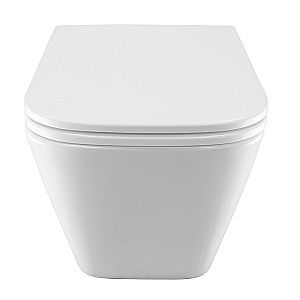 Унитаз подвесной Azario Pro PRO-0002 UQ3 белый, безободковый, с крышкой микролифт, слив торнадо купить в интернет-магазине Sanbest