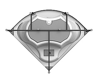 Ванна с гидромассажем Радомир Сандра 2-80-2-0-0-221 149х149 РЕЛАКС ХРОМ белая купить в интернет-магазине Sanbest