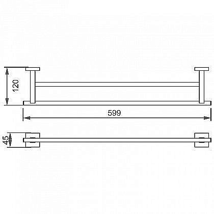 Полотенцедержатель Aquanet 6124D купить в интернет-магазине сантехники Sanbest