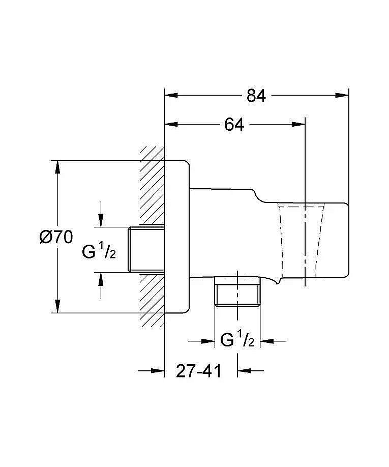Подключение для душевого шланга Grohe Relexa 28628000 купить в интернет-магазине сантехники Sanbest