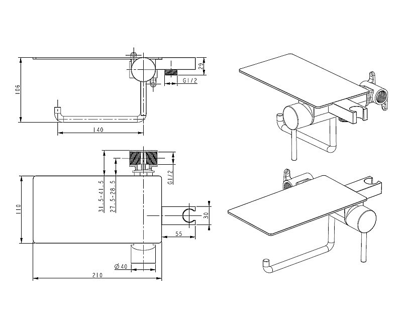 Гигиенический душ Bronze de Luxe SCANDI 708BR бронза купить в интернет-магазине сантехники Sanbest