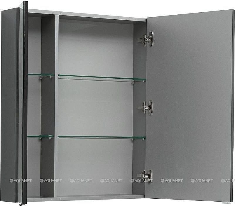 Зеркальный шкаф Aquanet Алвита 80 серый антрацит купить в интернет-магазине сантехники Sanbest