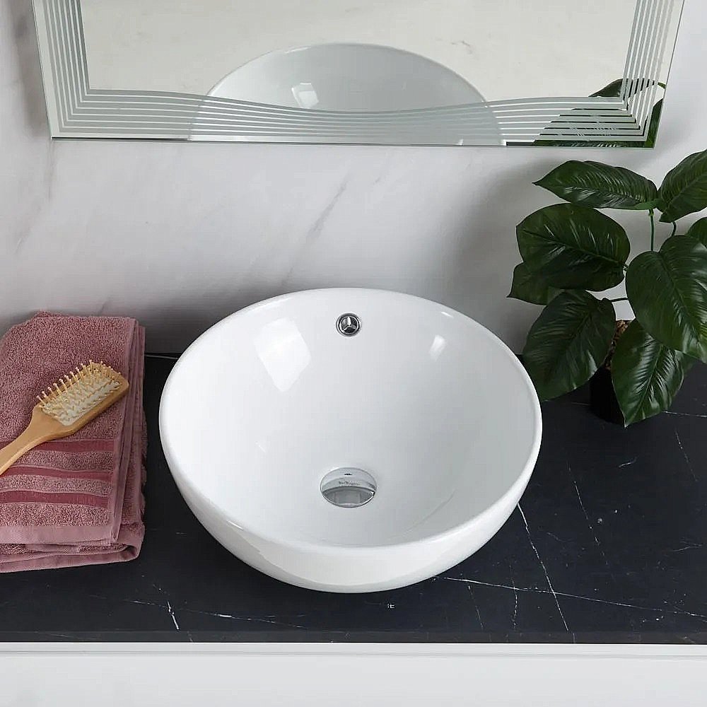 Раковина накладная Belbagno 43 BB1077 белая купить в интернет-магазине Sanbest