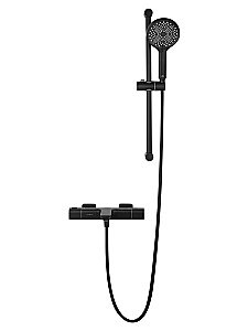 Смеситель для ванны с душем и термостатом WONZON & WOGHAND SOLID, Черный матовый (WW-C2011-A-MB) купить в интернет-магазине сантехники Sanbest