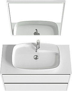 Тумба с раковиной Allen Brau Activity 120 1.34007.WM белая матовая/черный брашированный для ванной в интернет-магазине Sanbest