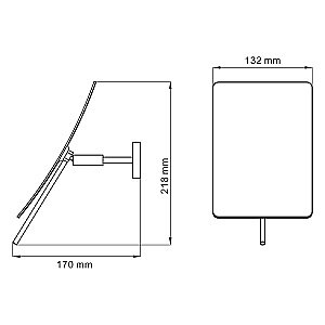 Зеркало косметическое WasserKRAFT K-1001BLACK купить в интернет-магазине сантехники Sanbest