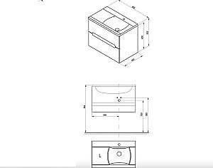 Тумба с раковиной Ravak Classic II SD 800 корпус латте/дверки белые для ванной в интернет-магазине Sanbest