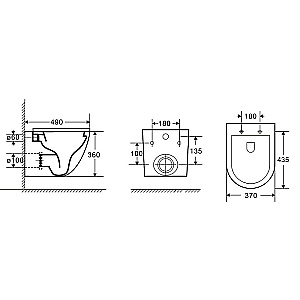 Унитаз подвесной Azario Grado AZ-0046-UQ1 белый, безободковый, с крышкой микролифт, слив торнадо купить в интернет-магазине Sanbest