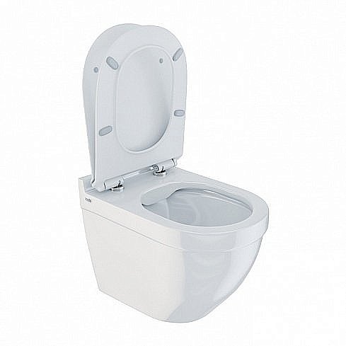 Унитаз подвесной IDDIS Cloud CLORDSEi25 безободковый, с крышкой микролифт купить в интернет-магазине Sanbest