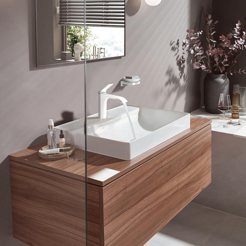 Смеситель для раковины Hansgrohe Vivenis 75022700 белый матовый купить в интернет-магазине сантехники Sanbest