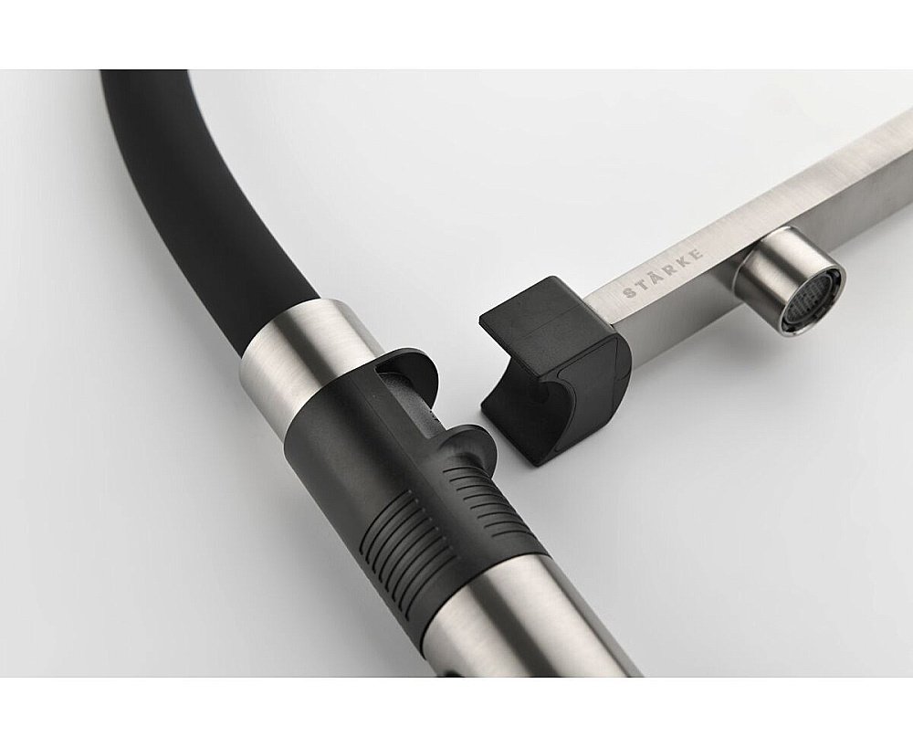 Смеситель для кухни Paulmark Gravity Gr213888-BS нержавеющая сталь купить в интернет-магазине сантехники Sanbest