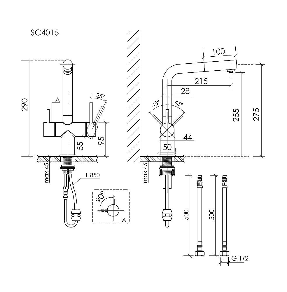 Смеситель для кухни Sancos Spin SC4015ZG полированное золото купить в интернет-магазине сантехники Sanbest