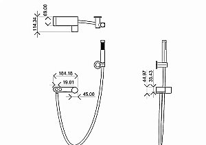 Смеситель для душа Boheme Stick 123-BG черный/золото купить в интернет-магазине сантехники Sanbest