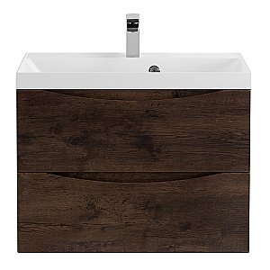 Тумба с раковиной Belbagno MARINO 75 подвесная Rovere Moro для ванной в интернет-магазине Sanbest