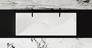 Раковина накладная Salini Sonata 1401201M 119,5 из искусственного камня S-Stone, белая матовая купить в интернет-магазине Sanbest