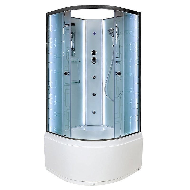 Душевая кабина DTO ЕМ4580 N LED с гидромассажем 80х80 купить в интернет-магазине Sanbest