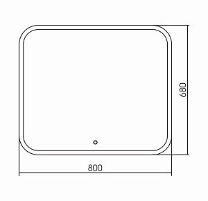 Зеркало с сенсором GROSSMAN Comfort 680680 80x68 в ванную от интернет-магазине сантехники Sanbest