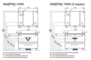 Нижняя тумба Акватон Мадрид 100 М белая для ванной в интернет-магазине сантехники Sanbest