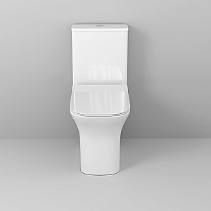 Унитаз напольный Grossman Classic GR-4464SQ-K26 белый глянцевый, с крышкой микролифт, с бачком, безободковый, слив-торнадо купить в интернет-магазине Sanbest
