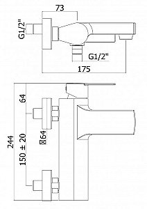 Смеситель для душа Cezares OVEST-VM-01 купить в интернет-магазине сантехники Sanbest