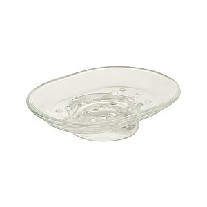 Мыльница настольная Migliore Mirella прозрачное стекло/хром-золото купить в интернет-магазине сантехники Sanbest