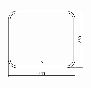 Зеркало с сенсором GROSSMAN Comfort 680680 80x68 в ванную от интернет-магазине сантехники Sanbest