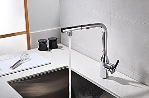 Смеситель для кухни Paulmark Viper Vi213105-CR хром купить в интернет-магазине сантехники Sanbest