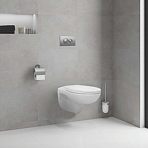 Унитаз подвесной Loranto Fredo CS-WH8005 безободковый, с сиденьем микролифт, белый купить в интернет-магазине Sanbest