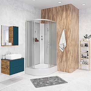 Душевая кабина Niagara NG-33094-14RBK, акрил, матовая, 100x90 см купить в интернет-магазине Sanbest