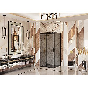 Душевой уголок Ambassador Benefit HBB 19022203HBB-80HBB 140х80 стекло тонированное/профиль черный купить в интернет-магазине Sanbest