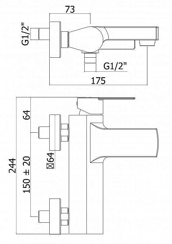 Смеситель для душа Cezares OVEST-VM-01 купить в интернет-магазине сантехники Sanbest