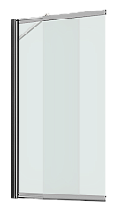 Шторка для ванны с фиксатором WasserKraft Tauber 64S02-80WS Fixed 80 стекло прозрачное/профиль никель купить в интернет-магазине Sanbest