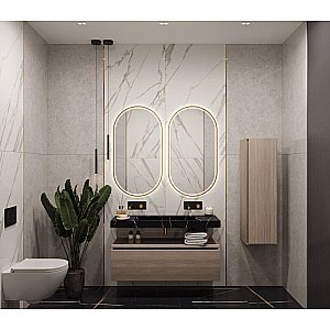 Зеркало Armadi Art Vallessi 568-G-MDF 110 с подстветкой, золото в ванную от интернет-магазине сантехники Sanbest