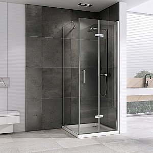 Душевой уголок ABBER Zart AG08070P-S71 70x70 стекло прозрачное/профиль хром купить в интернет-магазине Sanbest