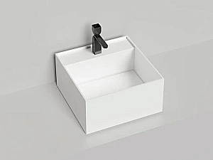 Раковина накладная Salini ARMONIA SQUARE TOP 02 S-Stone 130522TM 45 без отверстия под смеситель, белая купить в интернет-магазине Sanbest