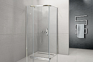 Душевой уголок Royal Bath RB HPVD-T-CH 90х80 стекло прозрачное/профиль хром купить в интернет-магазине Sanbest