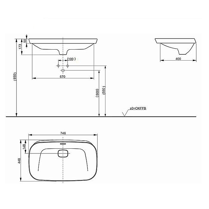 Раковина Toto Neorest 75 LW3717HY#XW белая купить в интернет-магазине Sanbest