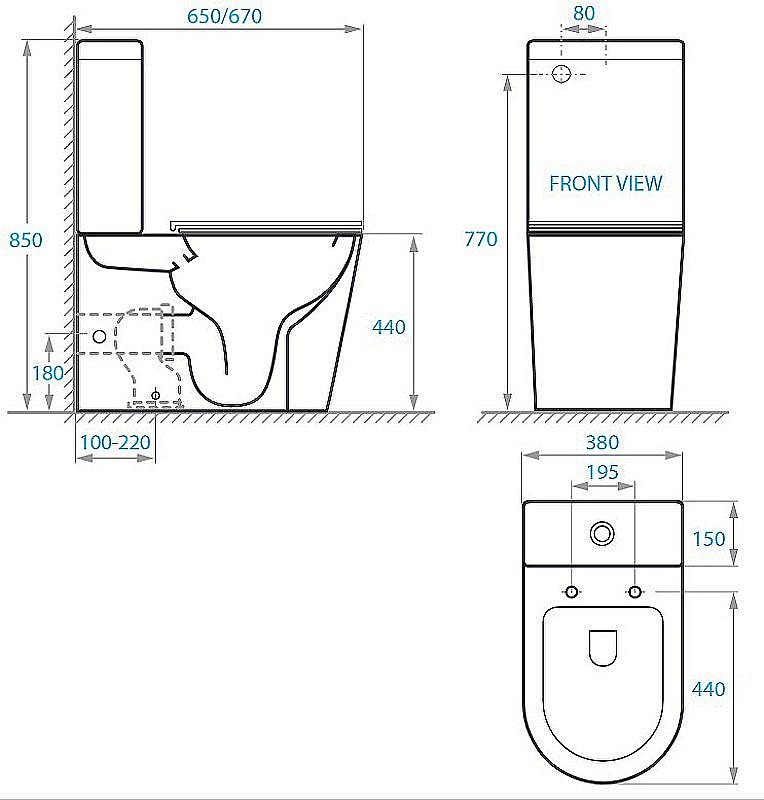 Унитаз напольный Koller Pool ORION OR-0650 безободковый, с крышкой микролифт, с бачком купить в интернет-магазине Sanbest