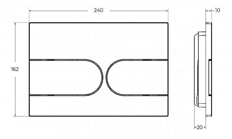 Кнопка для инсталляции BelBagno BB-11-CRM хром купить в интернет-магазине сантехники Sanbest