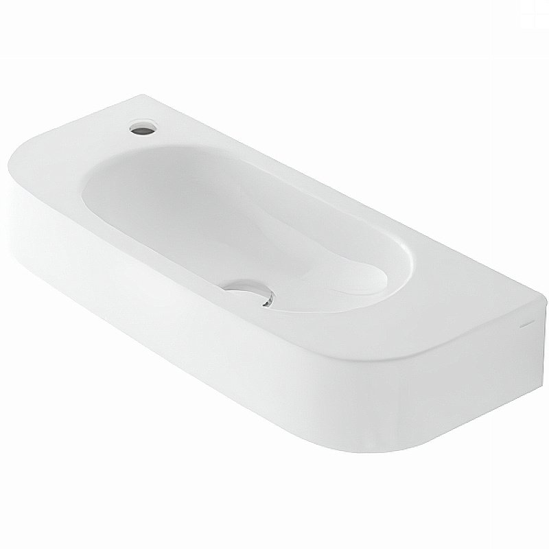 Раковина подвесная Globo Forty3 70 смеситель справа/слева, белая купить в интернет-магазине Sanbest