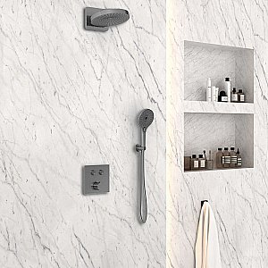 Душевая система Vincea Inspire VSFW-4I211GM вороненая сталь купить в интернет-магазине сантехники Sanbest