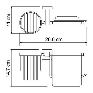 Держатель для освежителя и туалетной бумаги WasserKRAFT Lippe K-6559 купить в интернет-магазине сантехники Sanbest