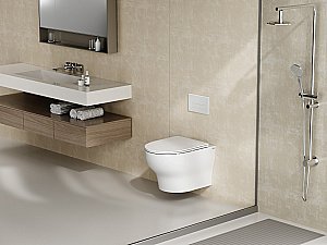 Унитаз подвесной ABBER Bequem AC1128 белый, с крышкой микролифт, безободковый, слив-торнадо купить в интернет-магазине Sanbest