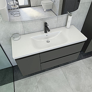 Тумба с раковиной Caprigo Forte 120 два ящика, одна дверь слева, цвет на выбор для ванной в интернет-магазине Sanbest