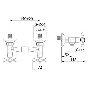 Смеситель для душа Milardo Duplex DUPSB00M03 хром купить в интернет-магазине сантехники Sanbest