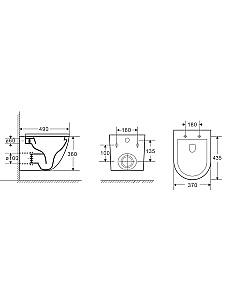 Унитаз подвесной WeltWasser WW MERZBACH 10000014137 с крышкой микролифт, безободковый, смыв торнадо, в комплекте с инсталяцией, черный матовый купить в интернет-магазине Sanbest