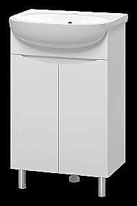 Тумба с раковиной Misty Смайл - 50 Э-Сма01050-031Пр белая для ванной в интернет-магазине Sanbest