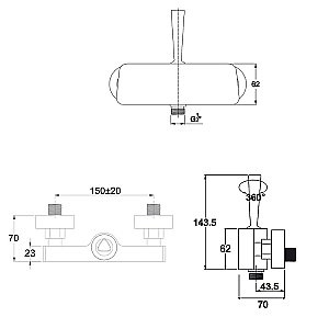 Смеситель для душа Kaiser Vista 65077 купить в интернет-магазине сантехники Sanbest